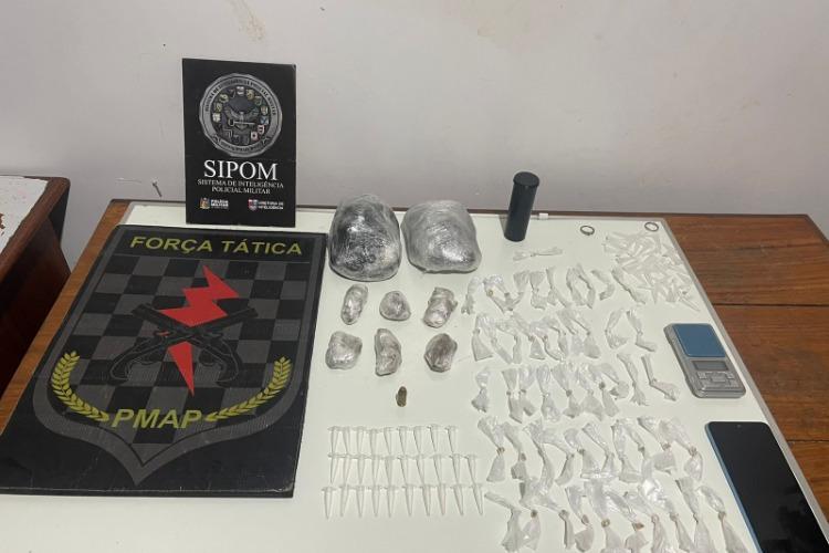 Força Tática prende mulher por tráfico de drogas no bairro Ipê