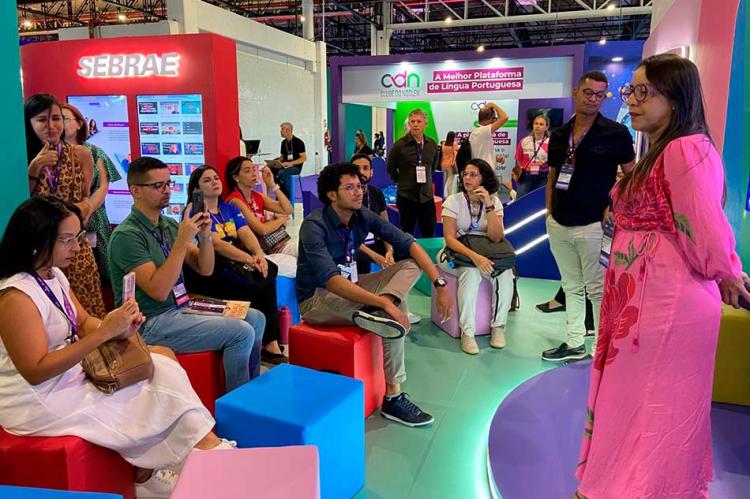 Professores habilitados nas soluções educacionais do Sebrae participam da Bett Educar 2024