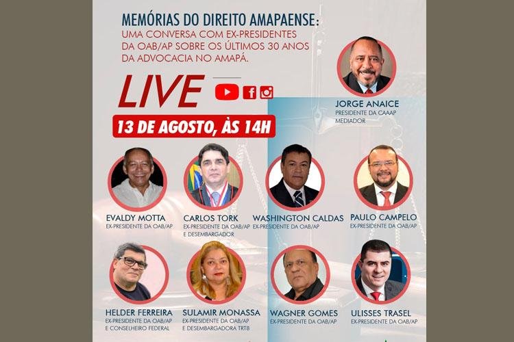 Caixa dos Advogados promove encontro virtual entre oito ex-presidentes da OAB Amapá