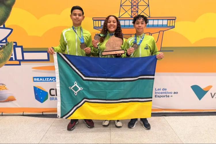 Time Amapá conquista mais três medalhas de bronze nos Jogos Escolares Brasileiros, em Brasília