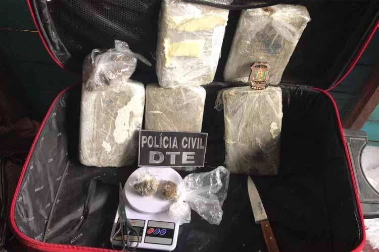 Polícia apreende cinco quilos de skank escondidos em mala na Zona Sul de Macapá