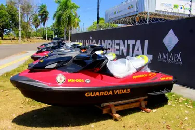 Governo do Amapá amplia policiamento, busca e resgate em rios com 20 novas motos aquáticas