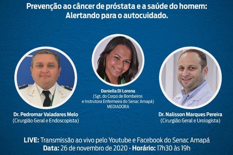 Campanha Novembro Azul do Senac Amapá aborda cuidados com a saúde do homem na prevenção do câncer de próstata 
