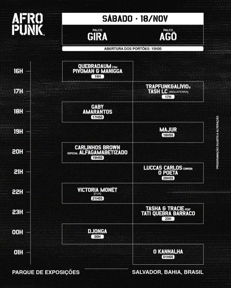 AFROPUNK Bahia anuncia os horários dos shows de sua terceira edição