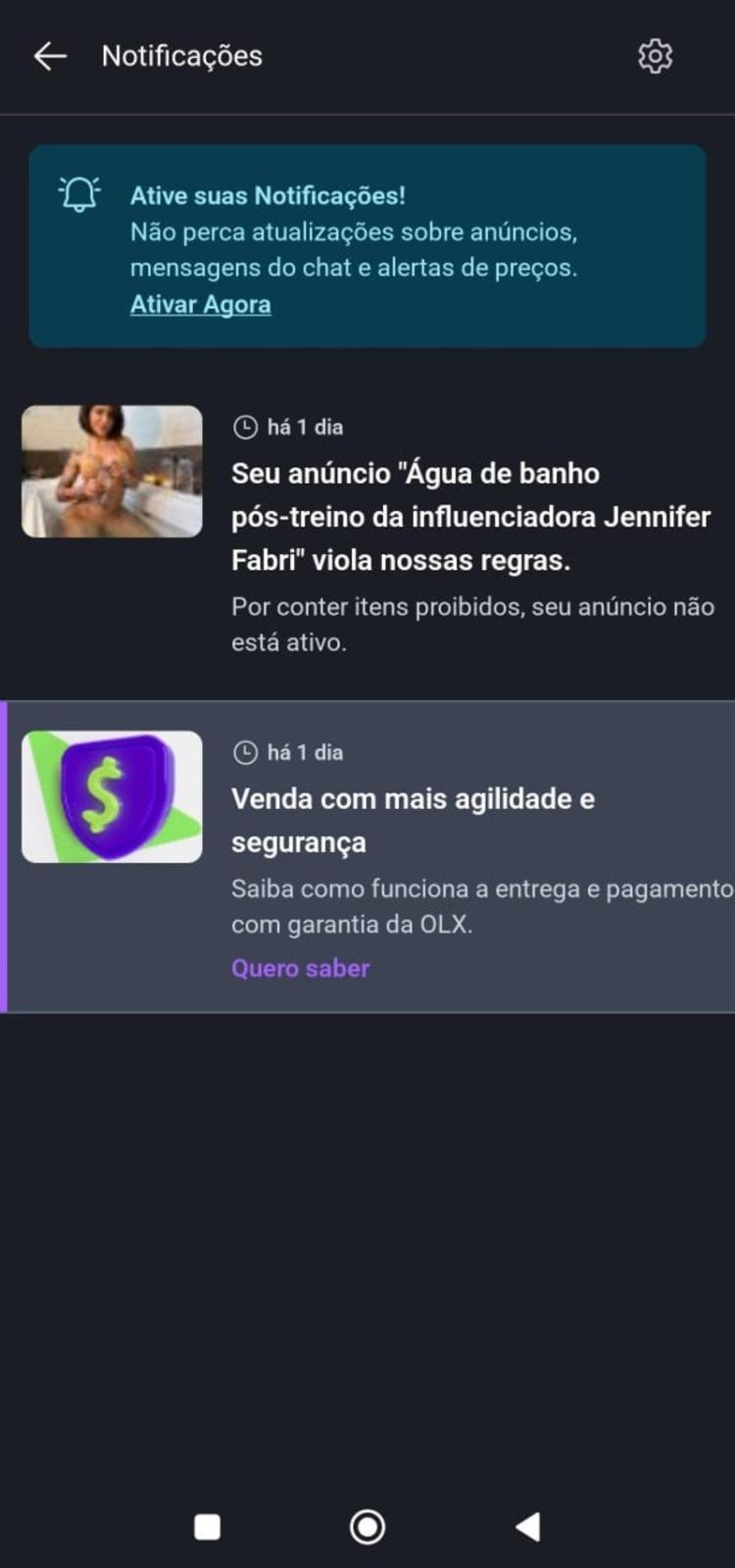 Após vender água de banho pós-treino por R$ 2,9 mil, influenciadora tem anúncio recusado em plataforma de vendas