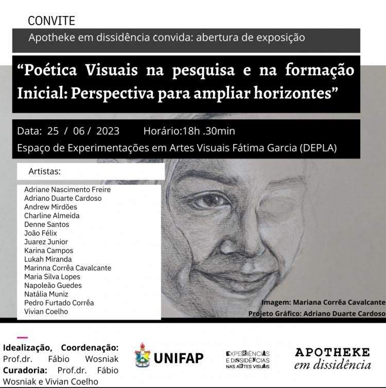 Exposição traz obras que exploram a conexão entre a poesia visual e formação inicial em artes visuais
