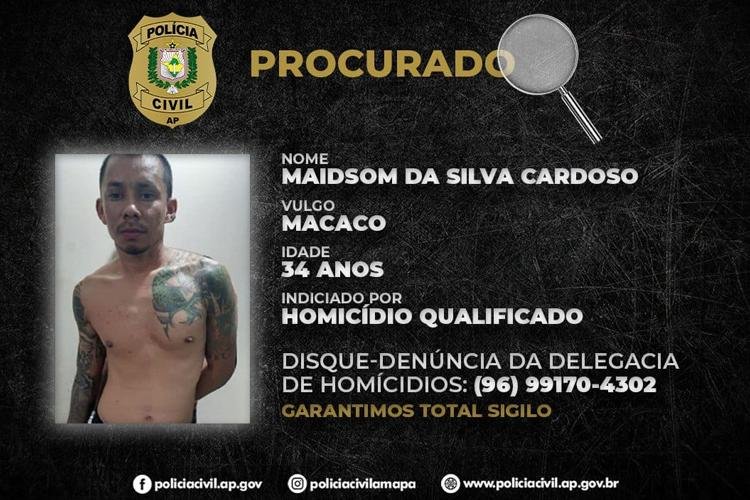Polícia pede ajuda para localizar suspeito de homicídio e corrupção de menores