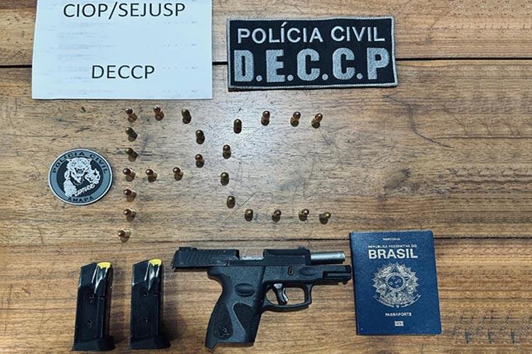 Homem é preso em Macapá com  arma de fogo e munições