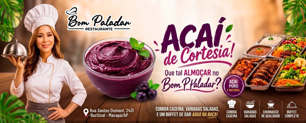 Restaurante Bom Paladar, comida caseia e churrasco em Macapá